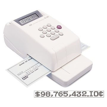 MAX Electronic Checkwriter, 10-digit, 4-3-8 X 9-1-8 X 3-3-4 freeshipping - TVN Wholesale